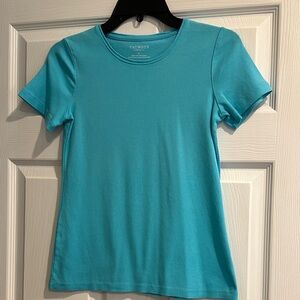 Talbots Women's Aqua Short Sleeve Tee